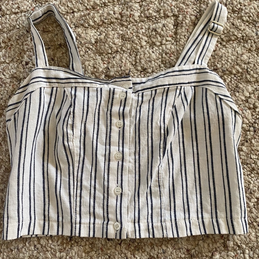 white cropped tank from brandy